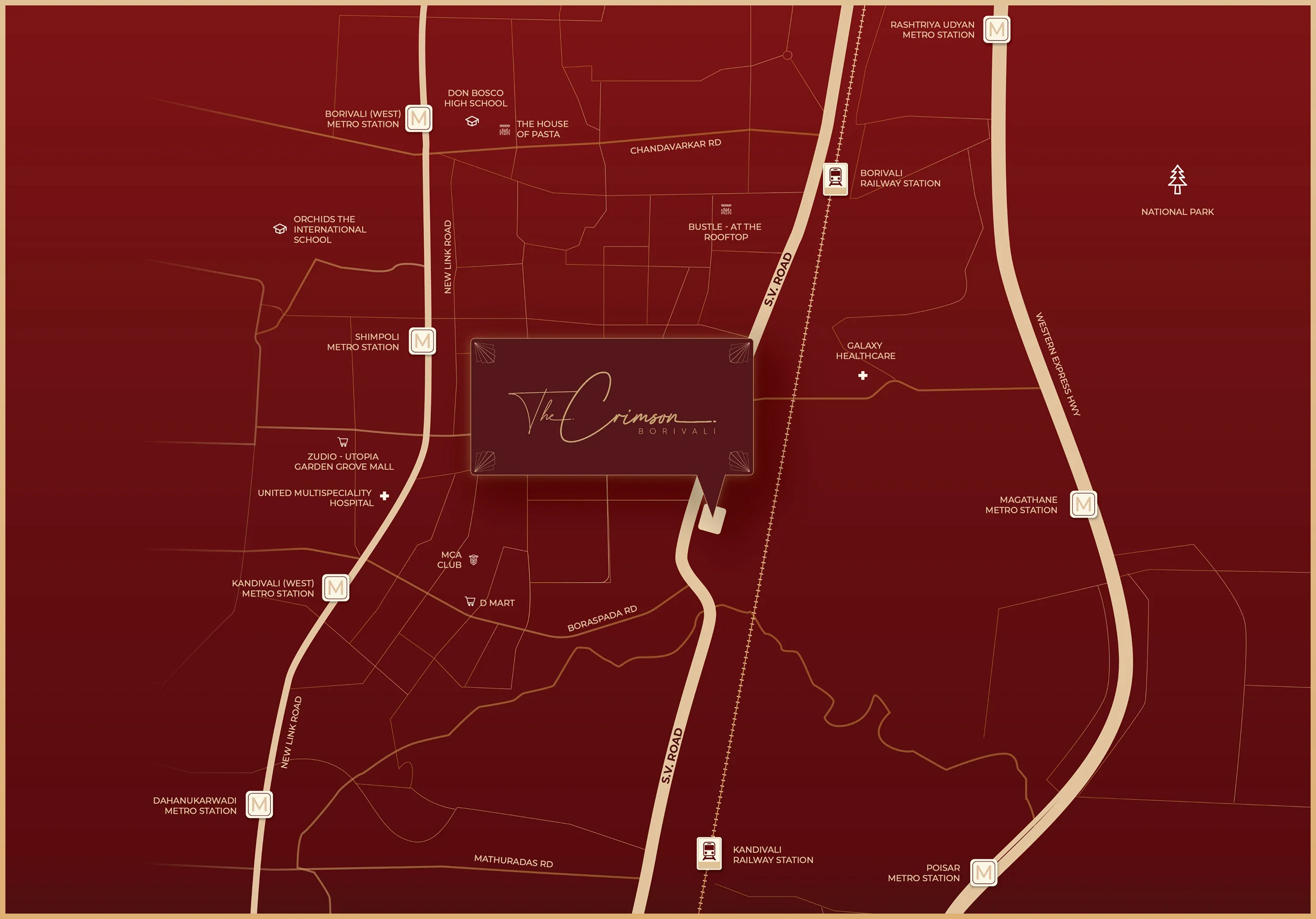 Map showing The Crimson Borivali location
